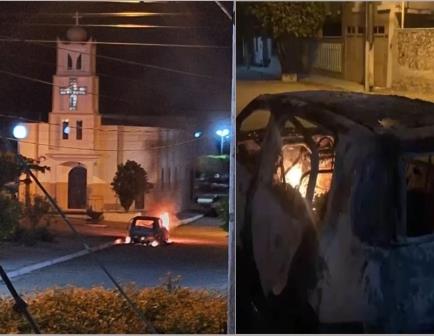 Carro do vice-prefeito de Valente é incendiado em frente à sua casa