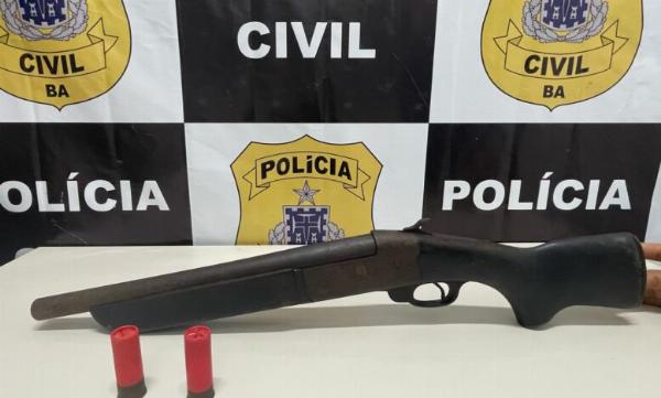 Polícia Civil apreende arma de fogo durante ocorrência de violência doméstica em Nova Soure