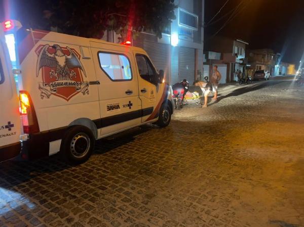 Jovem fica ferido em colisão entre motos em Conceição do Coité